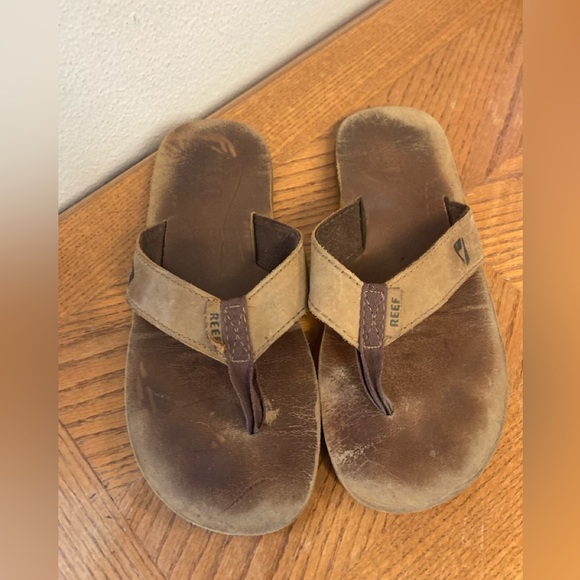 REEF Men’s Brazilian Genuine Leather Sandals 11x4.25. - Picture 1 of 6